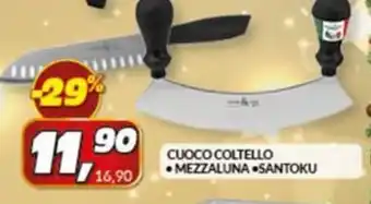 Risparmio Casa CUOCO COLTELLO MEZZALUNA SANTOKU offerta