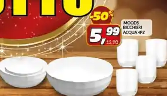 Risparmio Casa MOODS BICCHIERI ACQUA 4PZ offerta