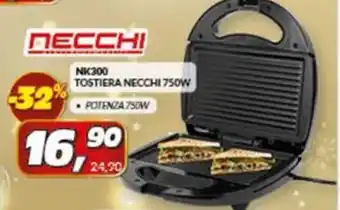 Risparmio Casa TOSTIERA NECCHI 750W offerta