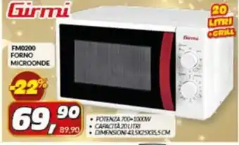 Risparmio Casa FM0200 FORNO MICROONDE offerta