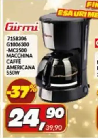 Risparmio Casa MACCHINA CAFFE AMERICANA 550W offerta