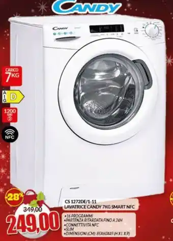 Risparmio Casa LAVATRICE CANDY 7KG SMART NFC offerta