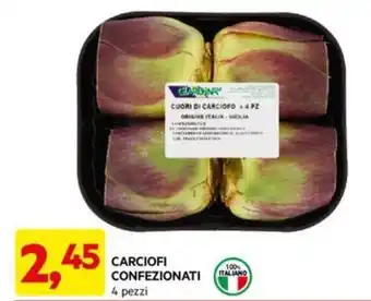 DPiù CARCIOFI CONFEZIONATI 4 pezzi offerta