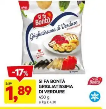 DPiù SI FA BONTÀ GRIGLIATISSIMA DI VERDURE 450 g offerta
