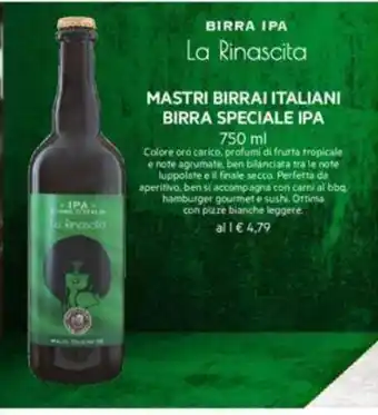 DPiù MASTRI BIRRAI ITALIANI BIRRA SPECIALE IPA 750 ml offerta