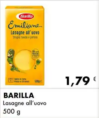 Iper Tosano BARILLA Lasagne all'uovo 500 g offerta