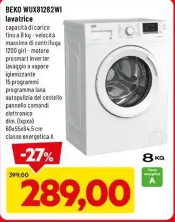DPiù BEKO WUX81282WI lavatrice offerta