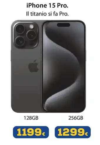 Euronics iPhone 15 Pro 128GB/256GB offerta