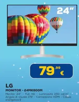 Euronics LG MONITOR - 24MK600M offerta