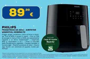 Euronics PHILIPS FRIGGITRICE AD ARIA - AIRFRYER ESSENTIAL HD9252/70 offerta