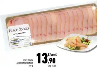 Conad PESCE SPADA AFFUMICATO SCANDIA 200 g offerta
