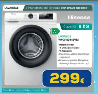 Euronics LAVATRICE Hisense offerta