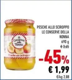 Conad PESCHE ALLO SCIROPPO LE CONSERVE DELLA NONNA offerta
