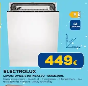 Euronics ELECTROLUX LAVASTOVIGLIE DA INCASSO - EEA27200L offerta