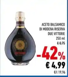 Conad ACETO BALSAMICO DI MODENA RISERVA DUE VITTORIE offerta