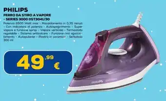 Euronics PHILIPS FERRO DA STIRO A VAPORE . - SERIES 3000 DST3041/30 offerta