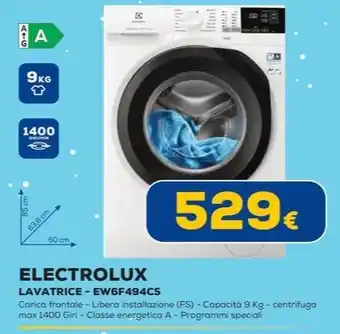 Euronics ELECTROLUX LAVATRICE - EW6F494CS offerta