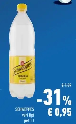 Conad SCHWEPPES vari tipi pet 1 L offerta