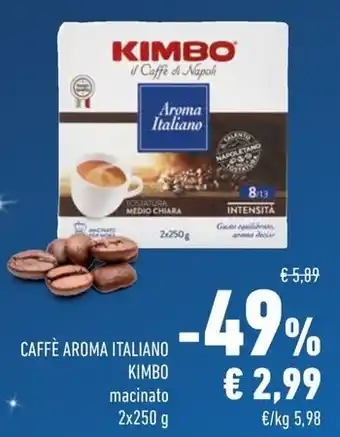 Conad CAFFÈ AROMA ITALIANO KIMBO macinato 2x250 g offerta