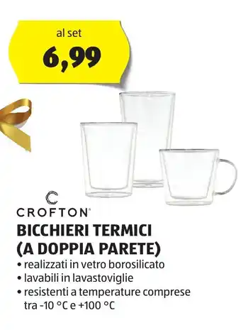ALDI CROFTON® BICCHIERI TERMICI (A DOPPIA PARETE) offerta