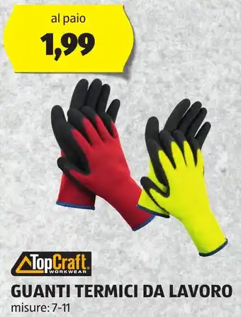 TopCraft GUANTI TERMICI DA LAVORO misure: 7-11