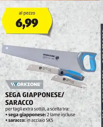 ALDI WORKZONE SEGA GIAPPONESE/ SARACCO offerta