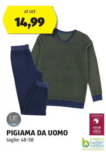 ALDI PIGIAMA DA UOMO taglie: 48-58 offerta