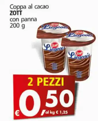 Alter Discount Zott Coppa al Cacao con Panna 200 g offerta