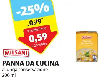 ALDI PANNA DA CUCINA a lunga conservazione 200 ml offerta