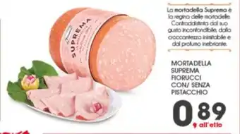 MORTADELLA SUPREMA FIORUCCI CON/ SENZA PISTACCHIO