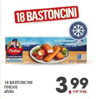 Despar 18 BASTONCINI FINDUS 450G offerta