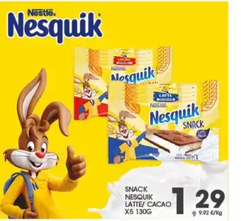 Despar SNACK NESQUIK LATTE/ CACAO X5 130G offerta