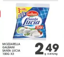 Despar MOZZARELLA GALBANI SANTA LUCIA 100G X3 offerta