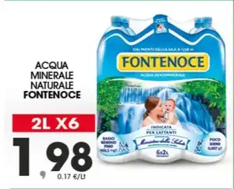 Despar ACQUA MINERALE NATURALE FONTENOCE 2L X6 offerta