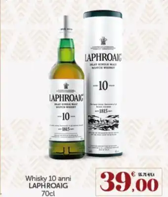 Despar Whisky 10 anni LAPHROAIG 70cl offerta