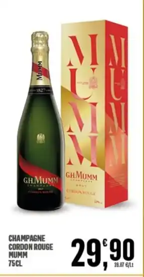 CHAMPAGNE CORDON ROUGE MUMM 75CL