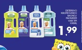 Despar DETERSIVO MASTROLINDO BAGNO/ PAVIMENTI VARI TIPI 930ML offerta