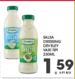 Despar SALSA DRESSING DEVELEY VARI TIPI 230ML offerta