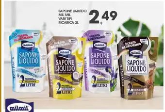 SAPONE LIQUIDO MIL MIL VARI TIPI RICARICA 2L