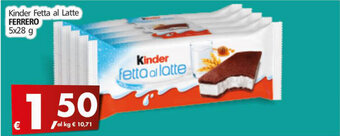Ferrero Kinder Fetta Al Latte 5x28 g