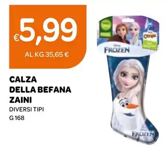 CALZA DELLA BEFANA ZAINI DIVERSI TIPI G 168