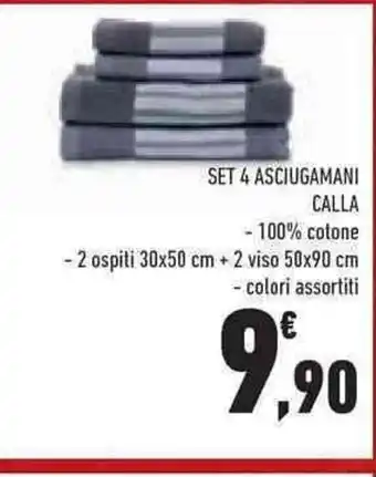SET 4 ASCIUGAMANI CALLA