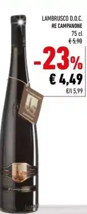 Conad LAMBRUSCO D.O.C. RE CAMPANONE offerta