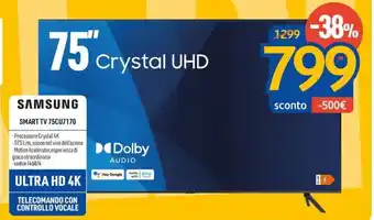FreeShop SAMSUNG SMART TV 75CU7170 offerta