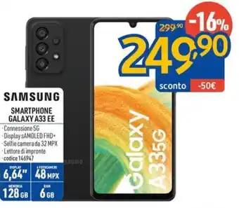 FreeShop SAMSUNG SMARTPHONE GALAXY A33 EE offerta