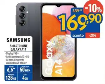 FreeShop SAMSUNG SMARTPHONE GALAXY A14 offerta
