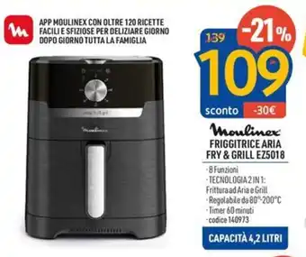 FreeShop Moulinex FRIGGITRICE ARIA FRY & GRILL EZ5018 offerta