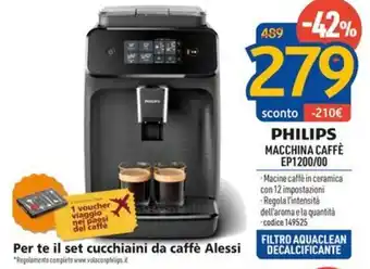 FreeShop PHILIPS MACCHINA CAFFÈ EP1200/00 offerta