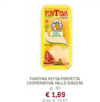 Cooperativa Valle D'aosta Fontina Fetta Perfetta 80g
