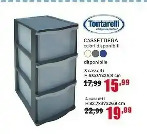 Happy Casa Tontarelli Cassettiera 3 Cassetti offerta